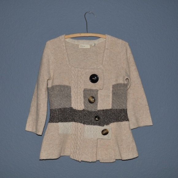 Anthropologie Sweaters - Anthro SLEEPING ON SNOW Cable Cluster Cardigan D2